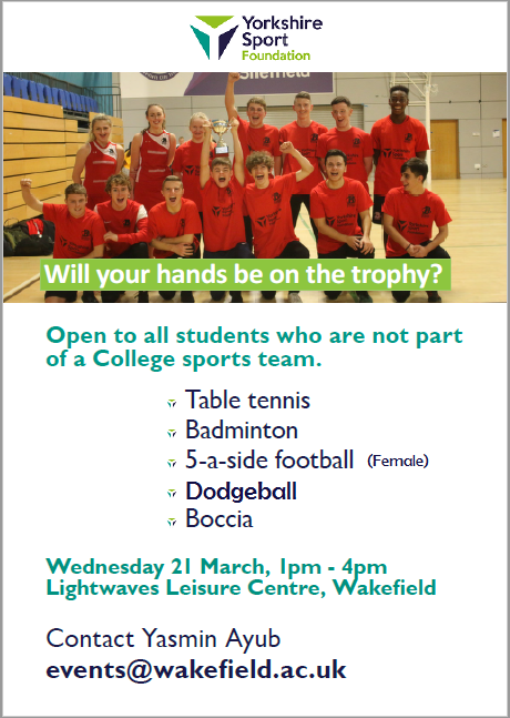 Occupation Groups Student Jobs in Wakefield; About Wakefield Student Jobs: The city of Wakefield is home to a University of Leeds campus as well as Wakefield College and a number of schools so there are plenty of students looking for term time part time jobs in Wakefield or temporary holiday jobs in Wakefield.